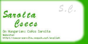 sarolta csecs business card