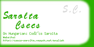 sarolta csecs business card